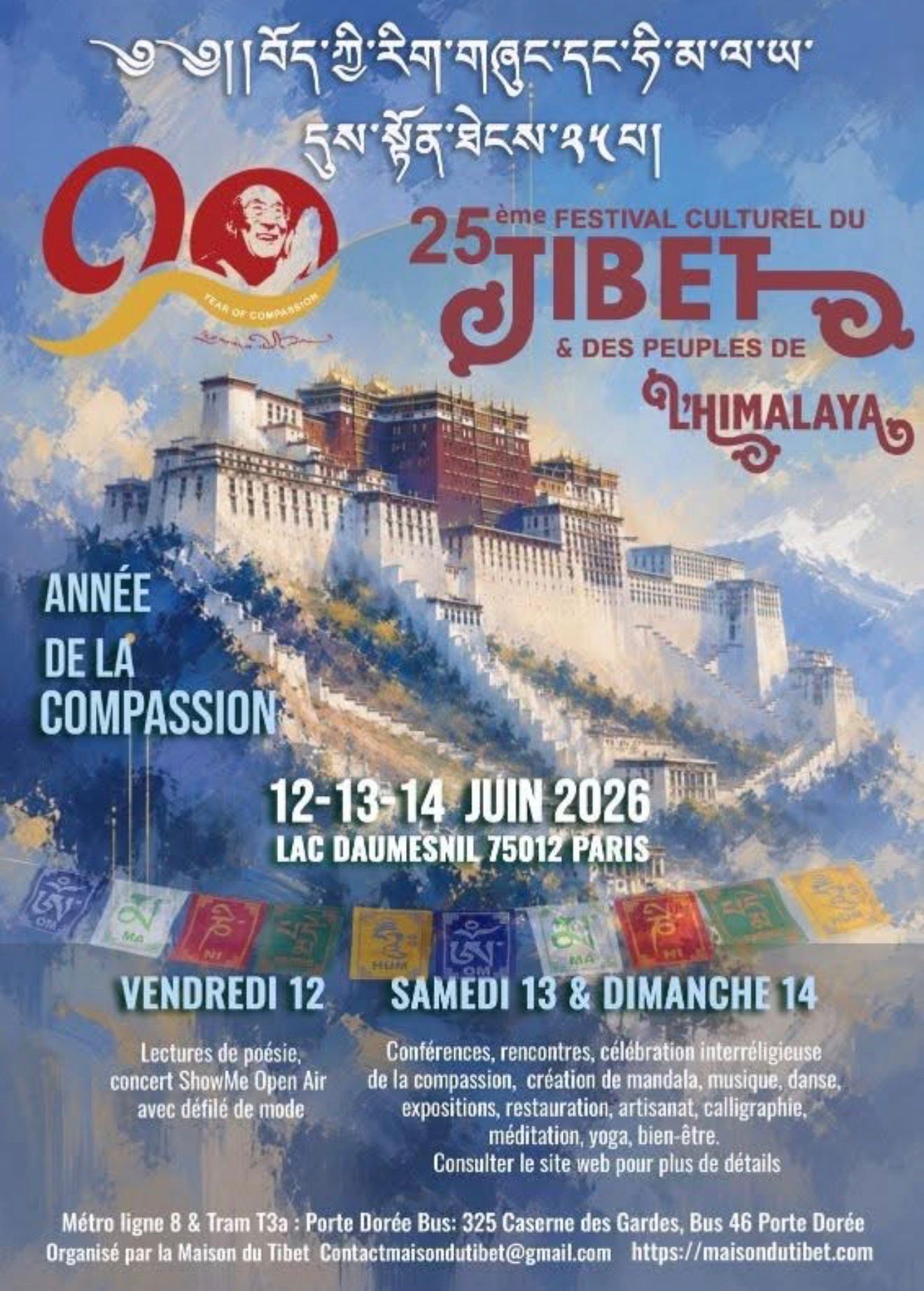 Festival culturel du Tibet et des peuples de l'Himalaya -12-13-14 juin  - Lac Daumesnil - Paris 12