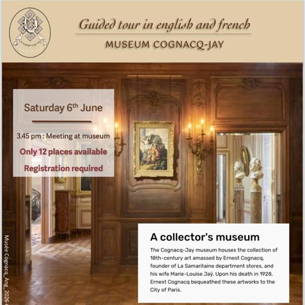 Guided tour Cognacq-Jay Museum - Saturday, June 6, 2026